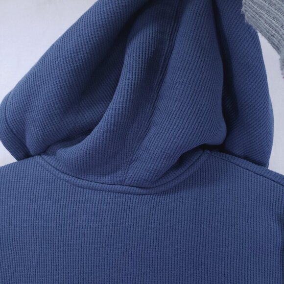 Northwest Territory Men's Blue Waffle Knit Full Zip Hoodie Sherpa Sweater XL - Picture 11 of 13